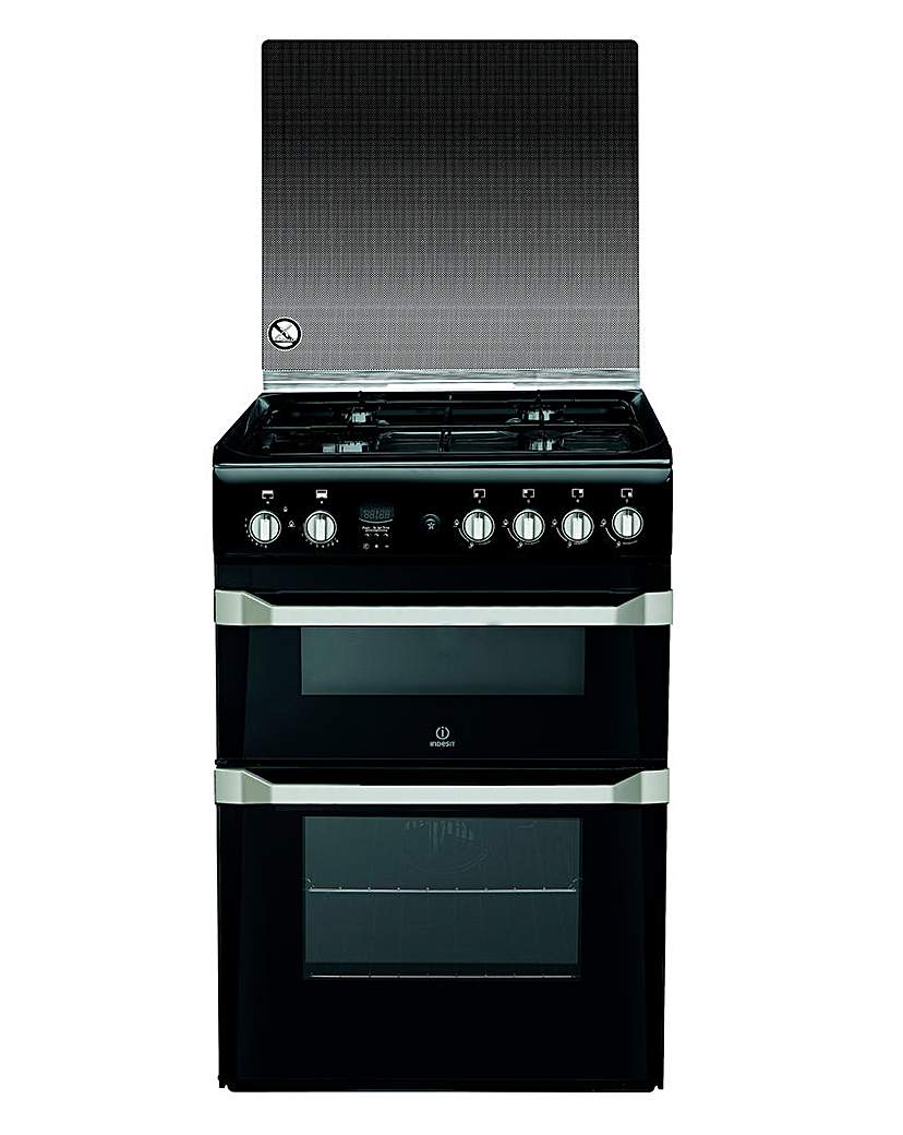 Indesit 60cm Gas Double Oven Black Indesit 60cm Gas Double Oven Black