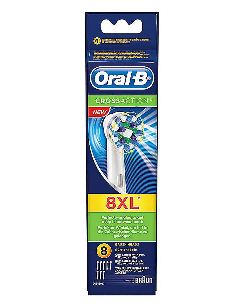 Oral B 8 Pack Cross Action Brush Heads Oral B 8 Pack Cross Action Brush Heads