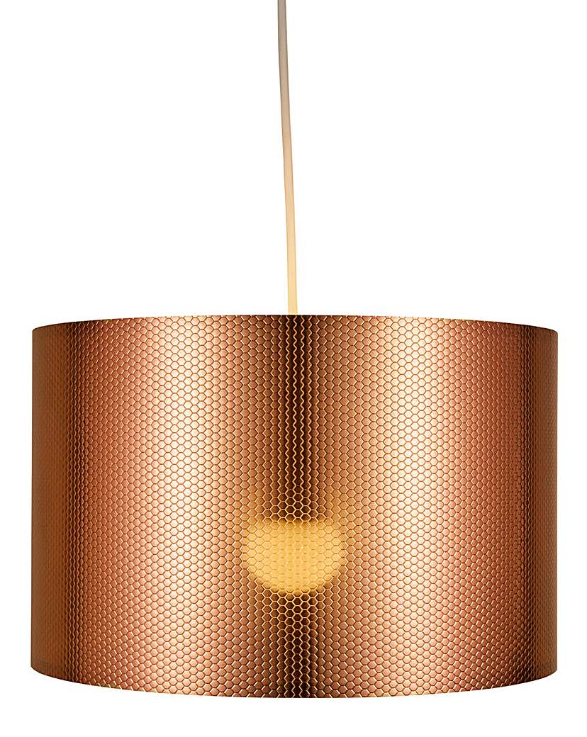 Copper Octagon Texture Pendant Shade Copper Octagon Texture Pendant Shade