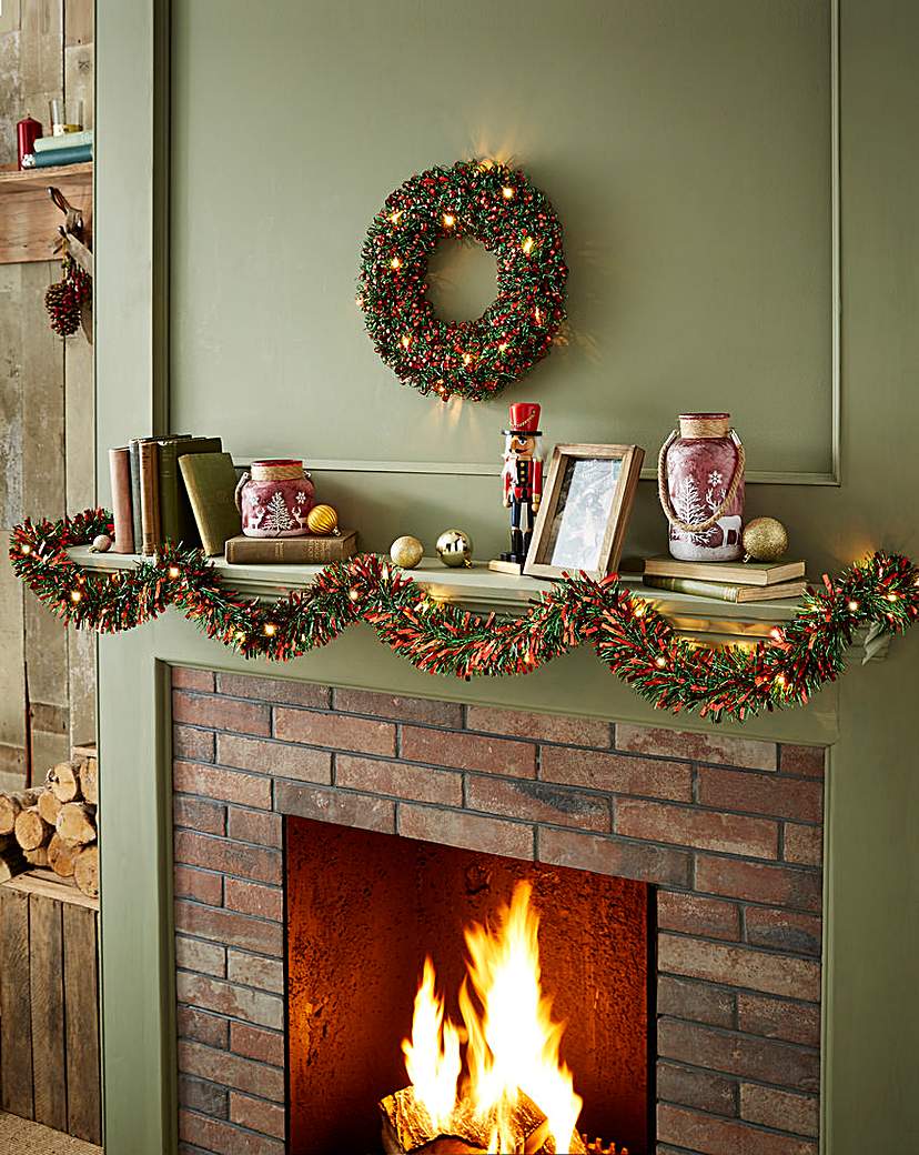 LED Tinsel and Wreath Set LED Tinsel and Wreath Set