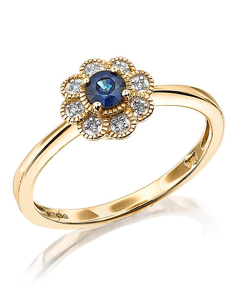 9 Carat Gold Diamond Birthstone Ring 9 Carat Gold Diamond Birthstone Ring