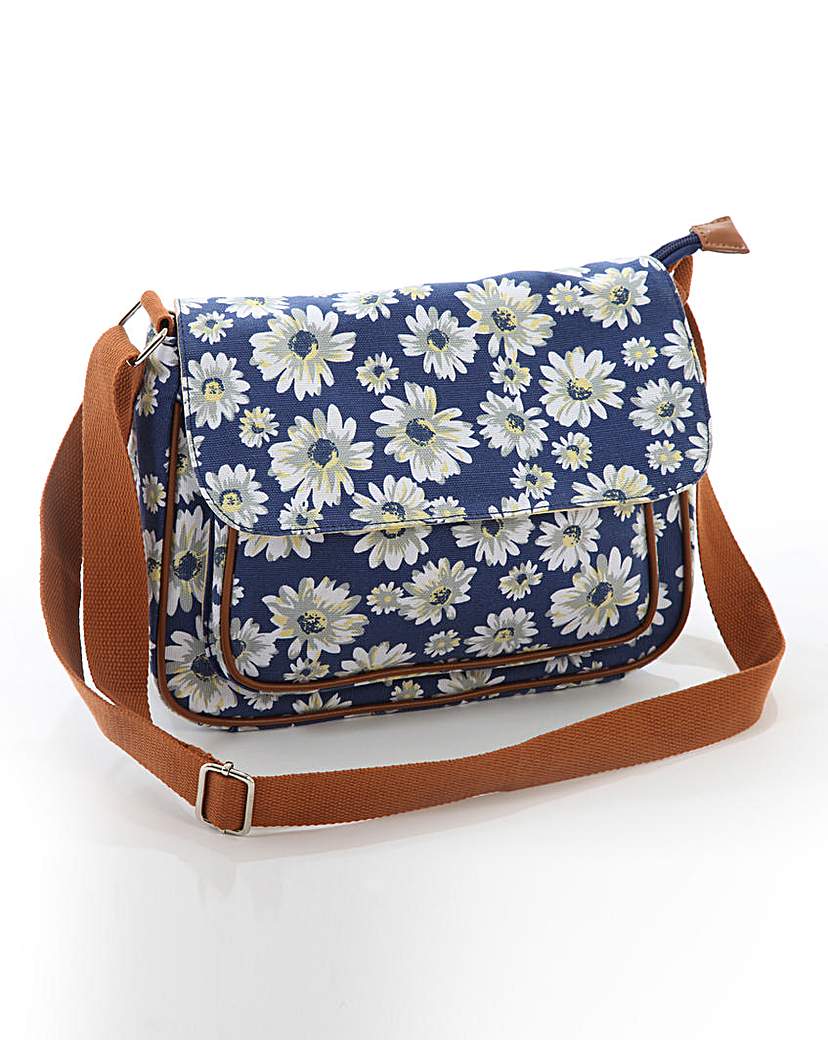 Daisy Canvas Satchel Handbag