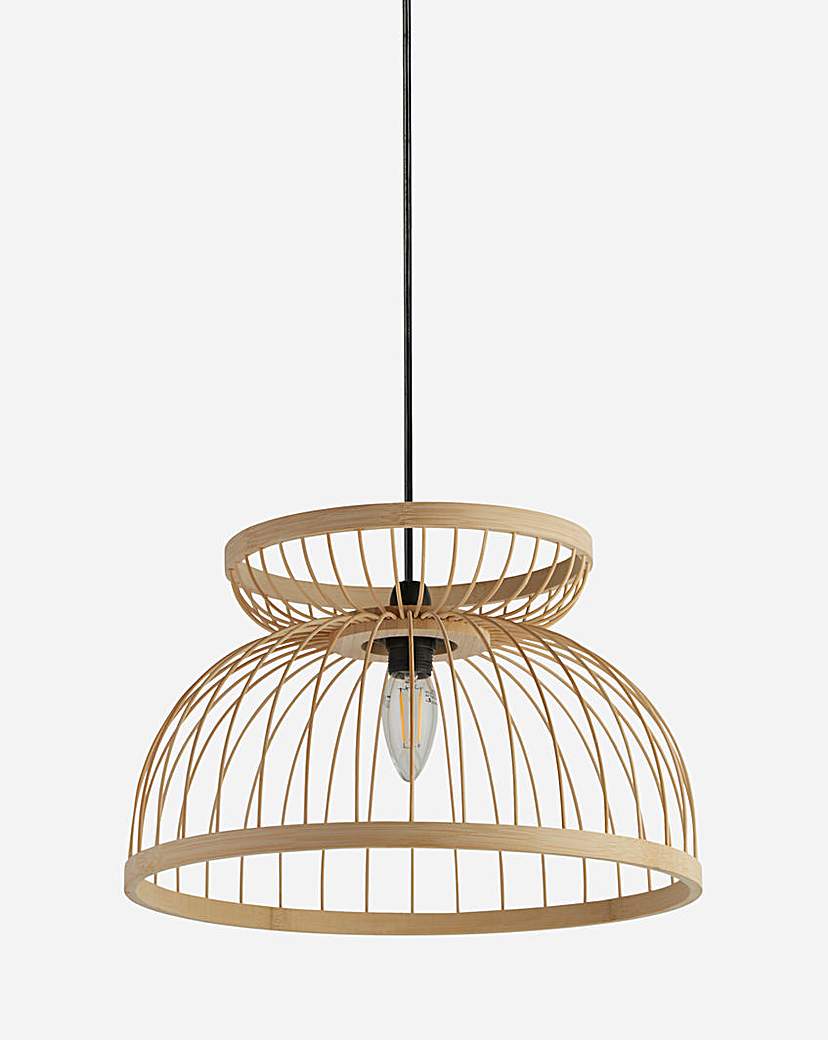 Image of Bamboo Shade Ceiling Light