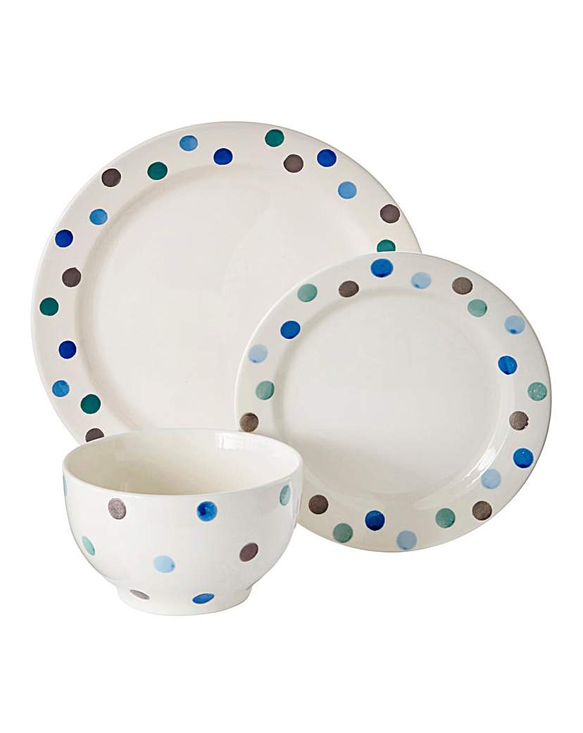 Handpainted Spots 12pc Dinner Set Handpainted Spots 12pc Dinner Set