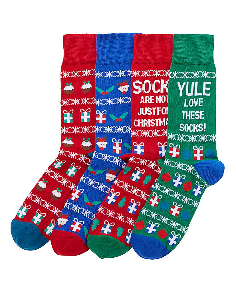 Capsule Pack of 4 Christmas Socks Capsule Pack of 4 Christmas Socks