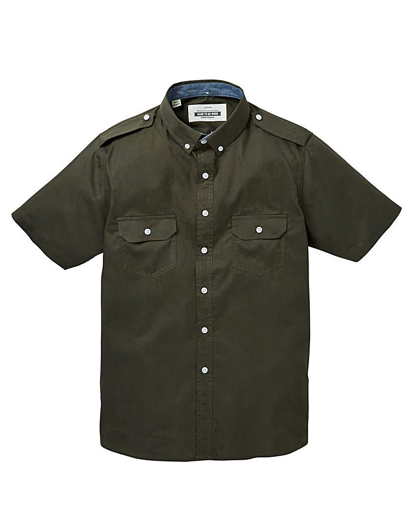 Jacamo Short Sleeve Khaki Military Shirt Jacamo Short Sleeve Khaki Military Shirt