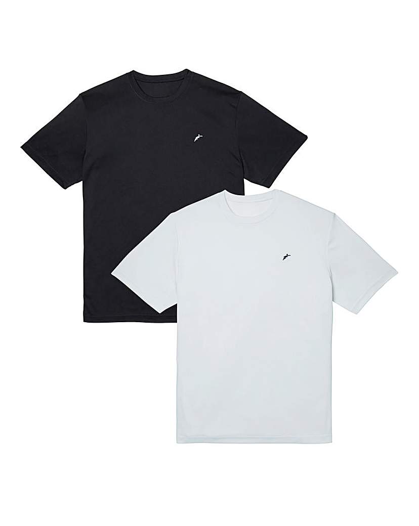 JCM Pack of Two Poly Crew Neck T-Shirts JCM Pack of Two Poly Crew Neck T-Shirts
