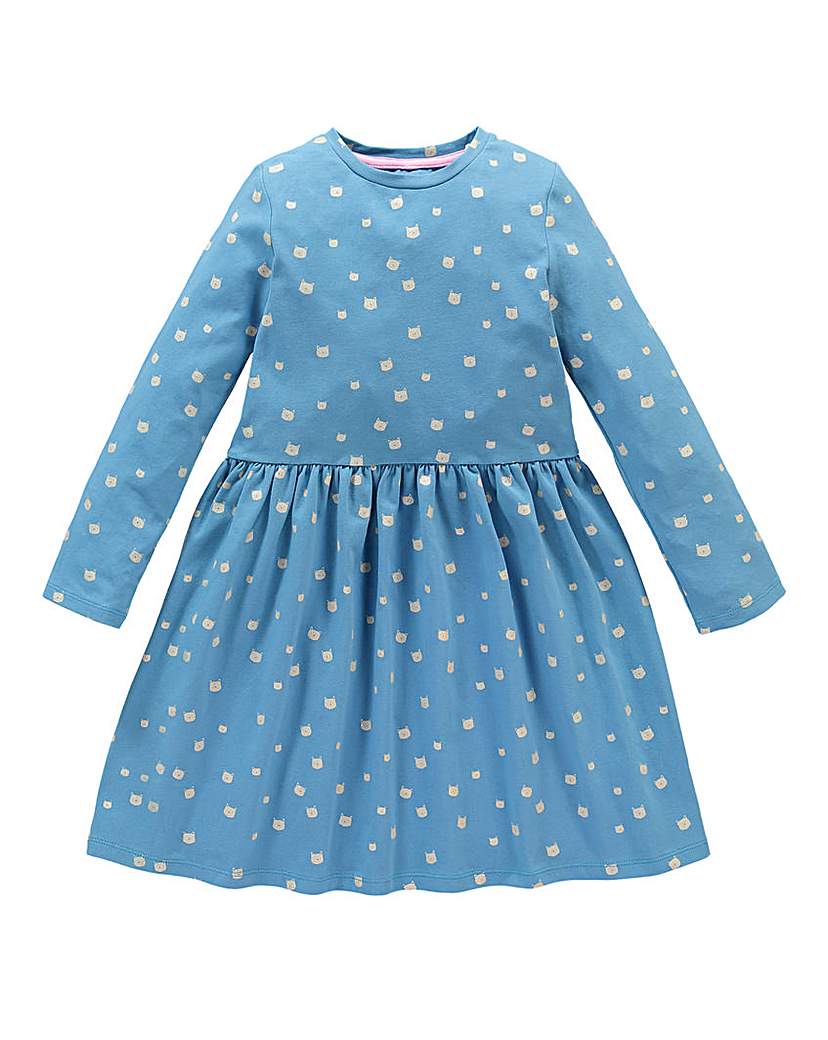 KD MINI Girls Cat Print Skater Dress KD MINI Girls Cat Print Skater Dress
