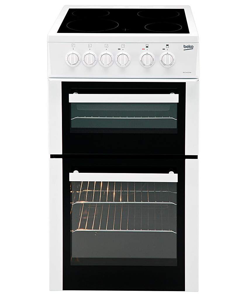Beko Double Cooker & Ceramic Hob White Beko Double Cooker & Ceramic Hob White