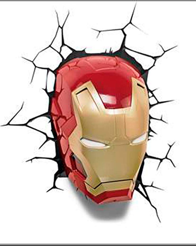 Marvel Avengers Iron Man Mask Wall Light Marvel Avengers Iron Man Mask Wall Light