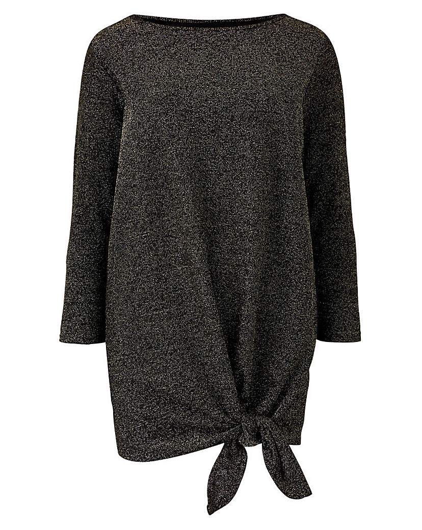 Metallic Tie Side Jumper Metallic Tie Side Jumper