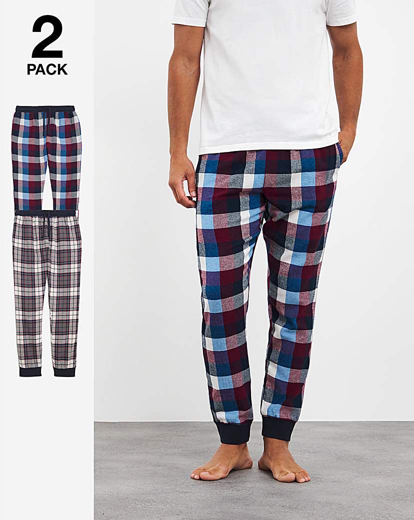 2 Pack Flannel Check Lounge Pants
