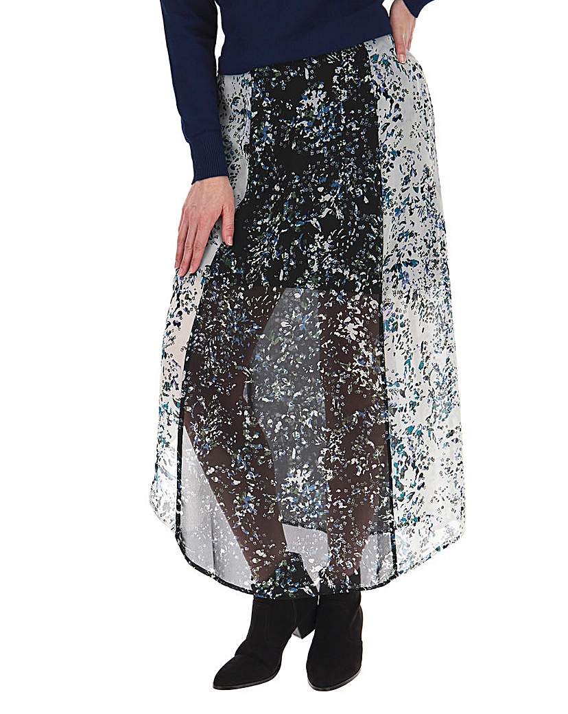 Vero Moda Floral Print Midi Skirt