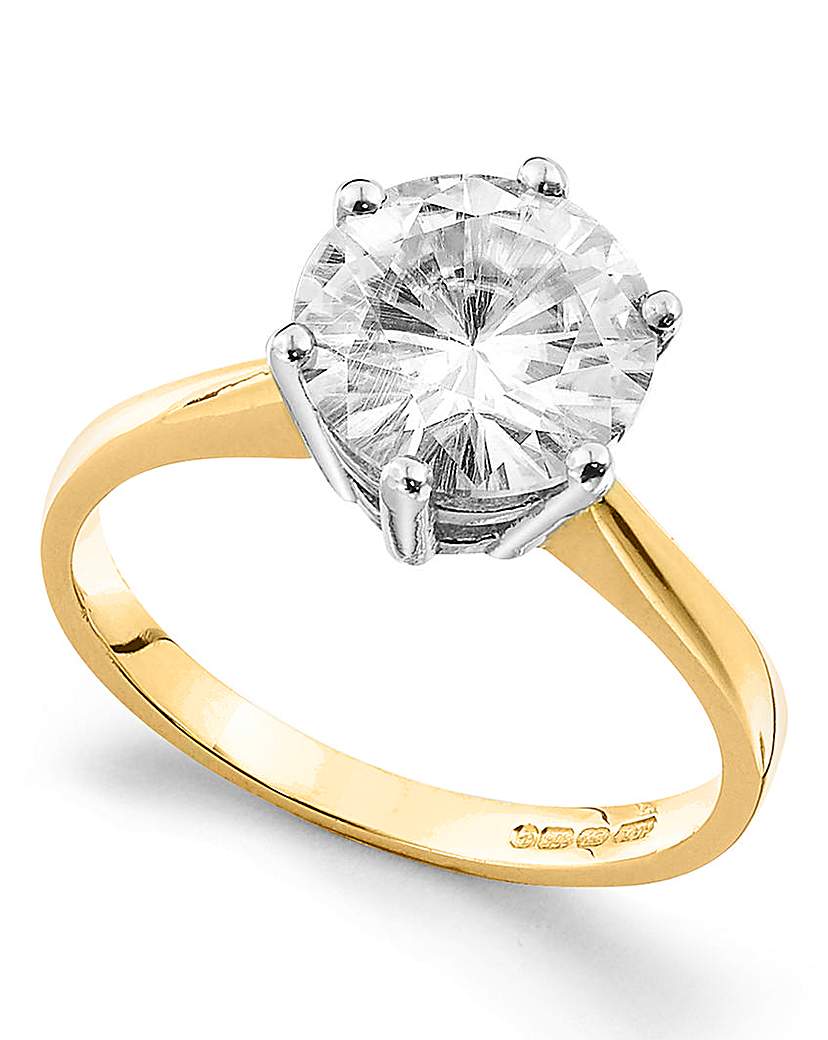 Moissanite 9 Carat Gold 3 Carat Ring Moissanite 9 Carat Gold 3 Carat Ring