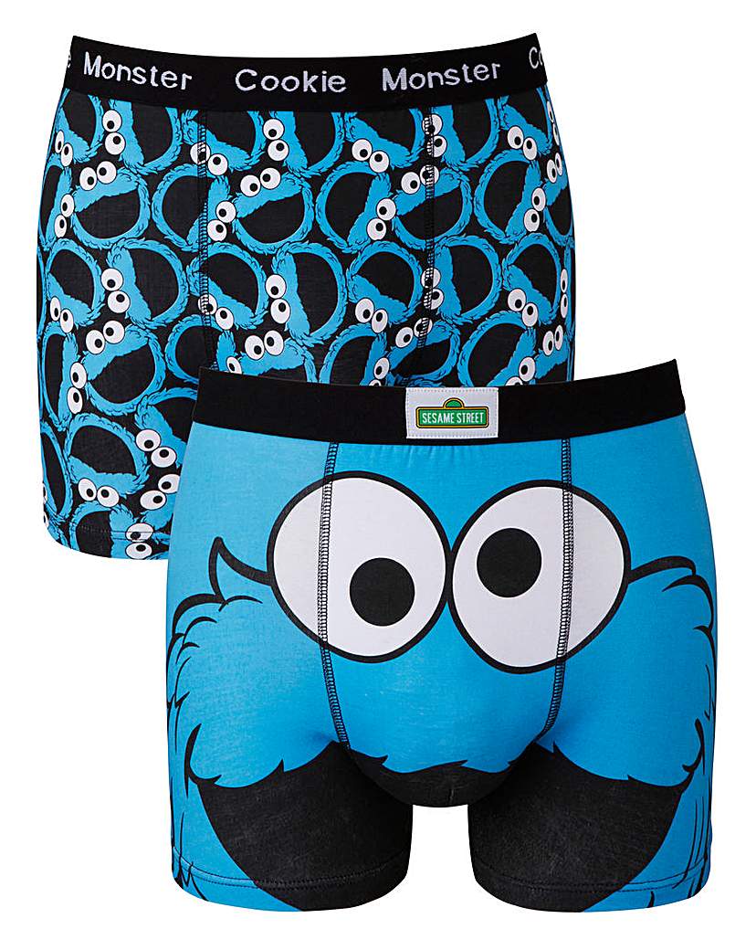 Cookie Monster Blue Pack Of 2 Boxers Cookie Monster Blue Pack Of 2 Boxers