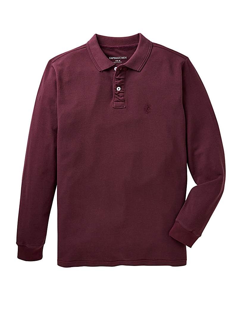 Capsule Plum Embroidered Polo Long Capsule Plum Embroidered Polo Long