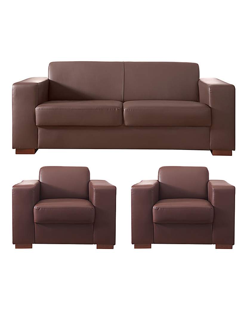 Memphis Faux Leather 3 seater 2 chairs Memphis Faux Leather 3 seater 2 chairs