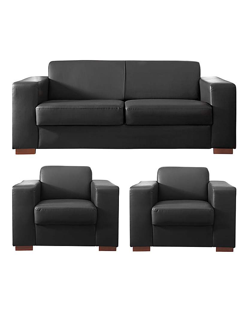 Memphis Faux Leather 3 seater 2 chairs Memphis Faux Leather 3 seater 2 chairs