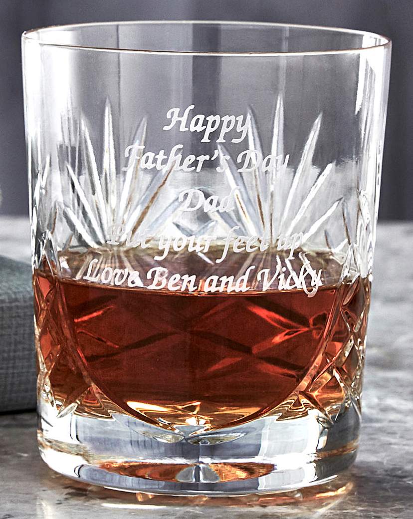 Personalised Panel Cut Crystal Whisky Gl Personalised Panel Cut Crystal Whisky Gl