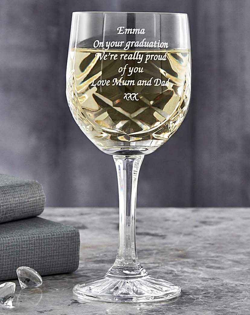 Personalised Panel Cut Crystal Wine Gobl Personalised Panel Cut Crystal Wine Gobl