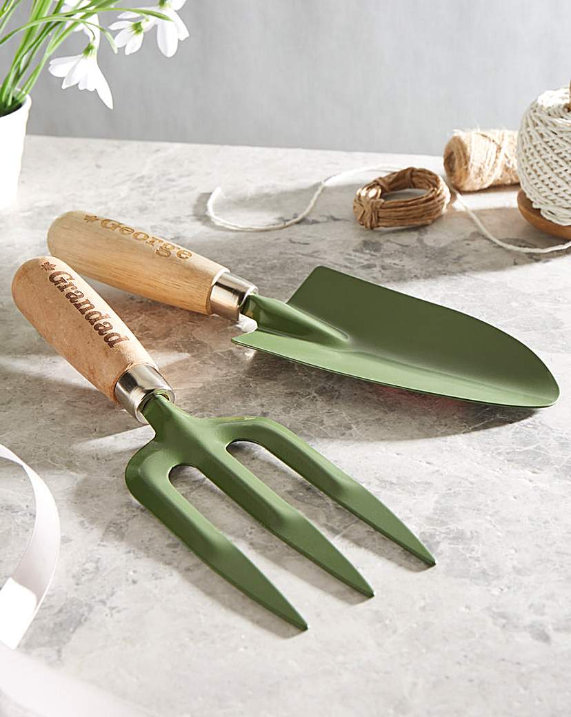 Personalised Garden Trowel And Fork Set Personalised Garden Trowel And Fork Set