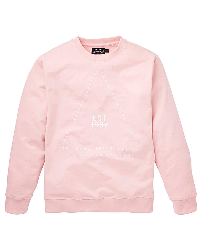 Label J Print Crew Sweat Long Label J Print Crew Sweat Long