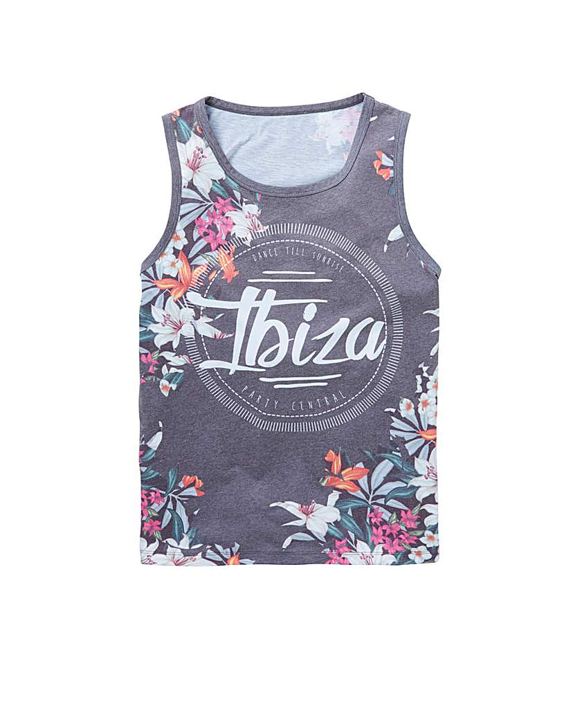 Label J Floral Sporty Vest Long Label J Floral Sporty Vest Long