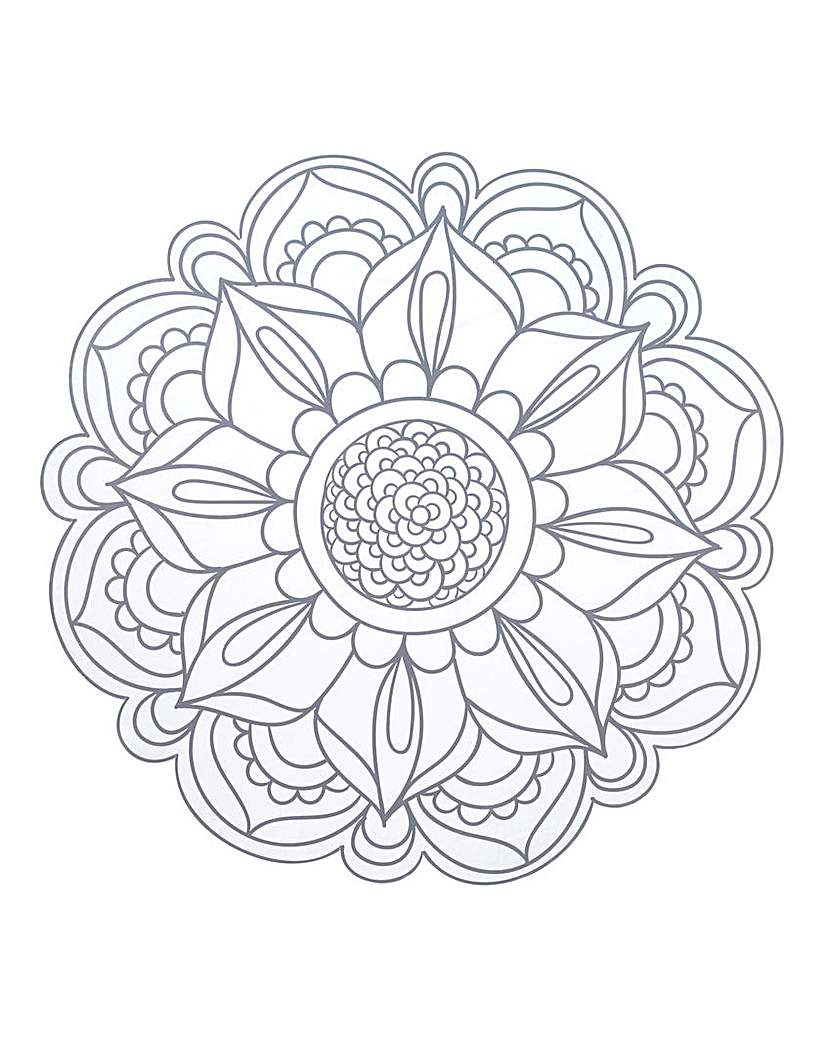Mandala Wall Sticker Grey Mandala Wall Sticker Grey
