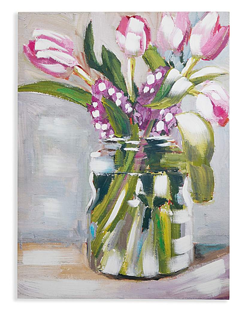 Tulip Canvas with Hand Painted Finish Tulip Canvas with Hand Painted Finish