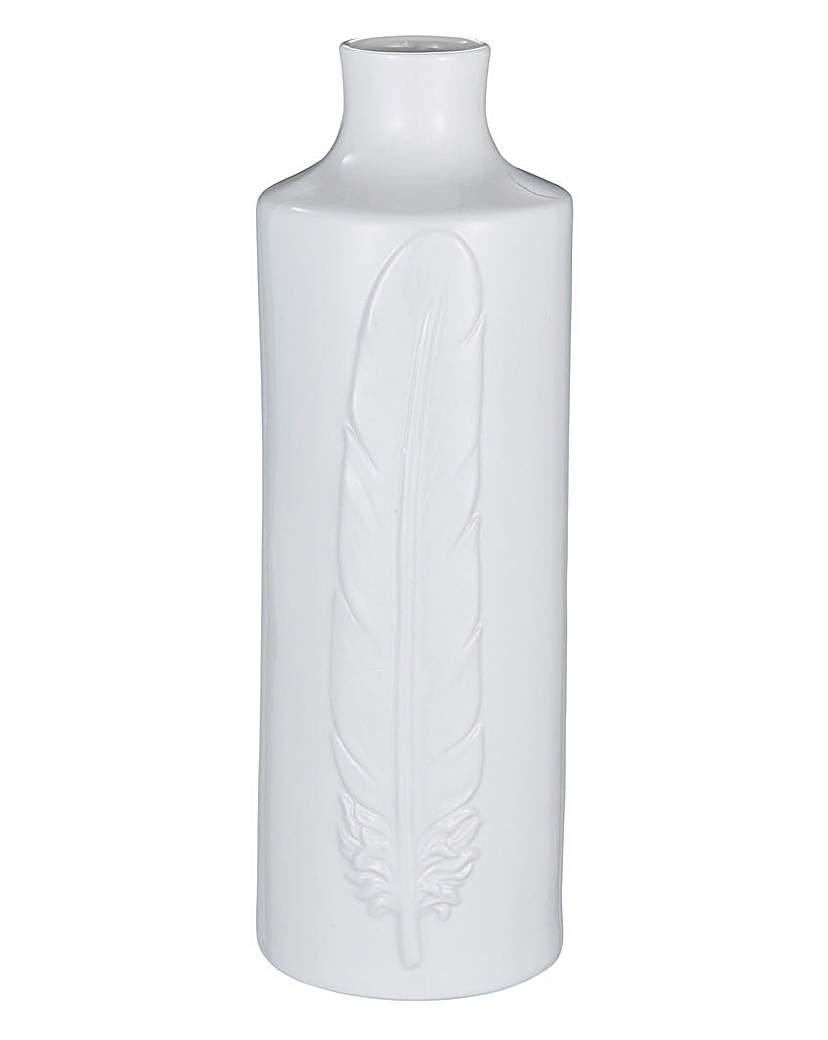 Feather Vase White Feather Vase White