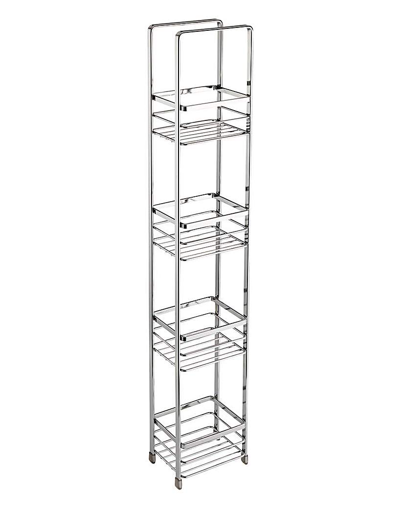 Modern Chrome 4 Tier Rectangle Unit Modern Chrome 4 Tier Rectangle Unit