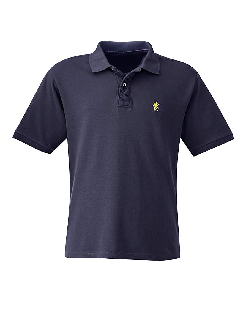 Capsule Navy Embroidered Polo Long Capsule Navy Embroidered Polo Long
