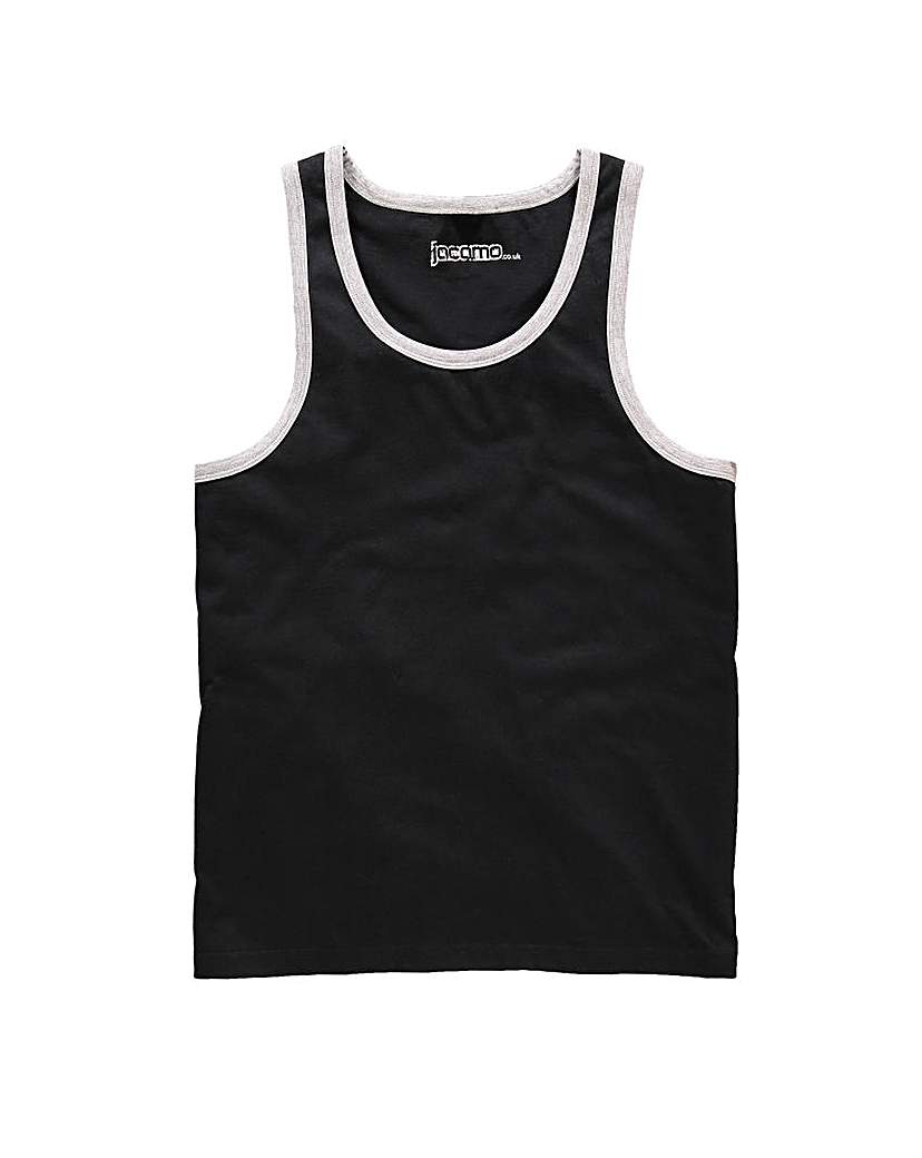 Jacamo Black Callahan Vest Top Jacamo Black Callahan Vest Top