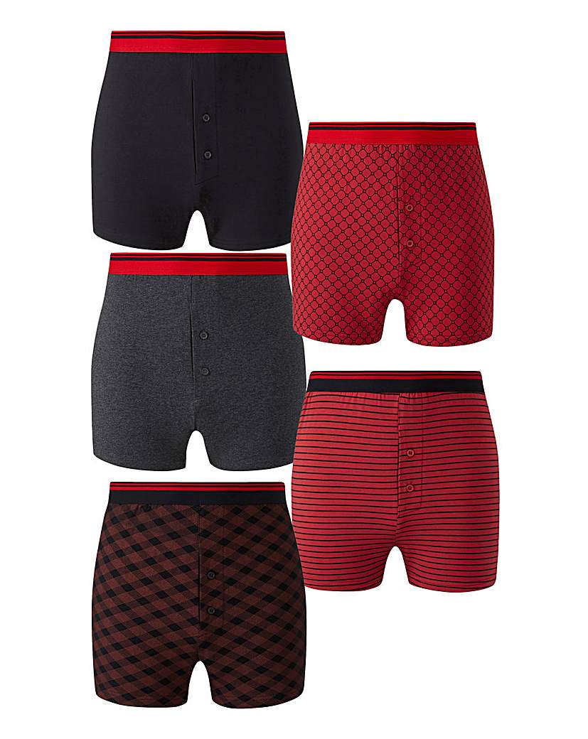 Capsule Pack of 5 Loose Fit Boxers Capsule Pack of 5 Loose Fit Boxers