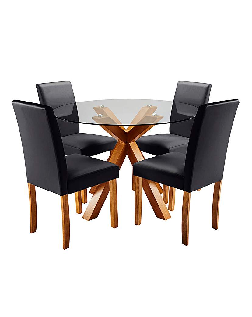Albany Dining Table with 4 Mia Chairs Albany Dining Table with 4 Mia Chairs
