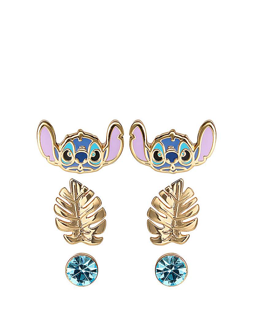 Disney Lilo & Stitch Gold Earring Set