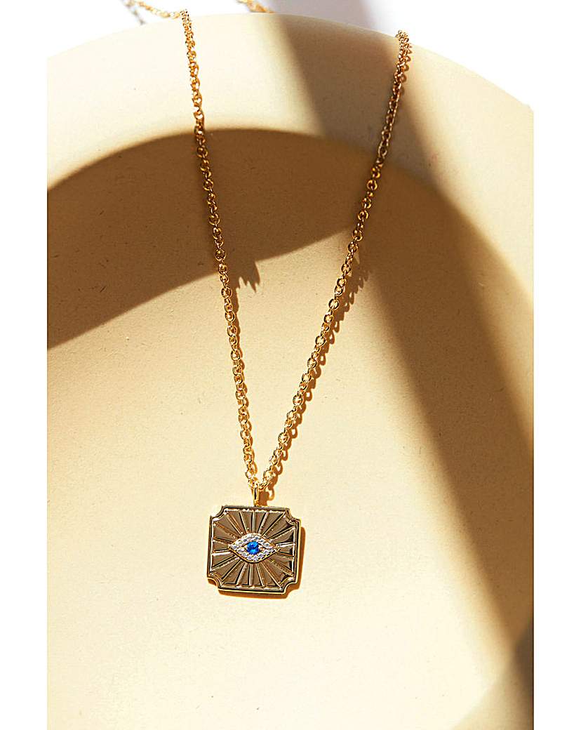 Inicio Recycled Evil Eye Necklace