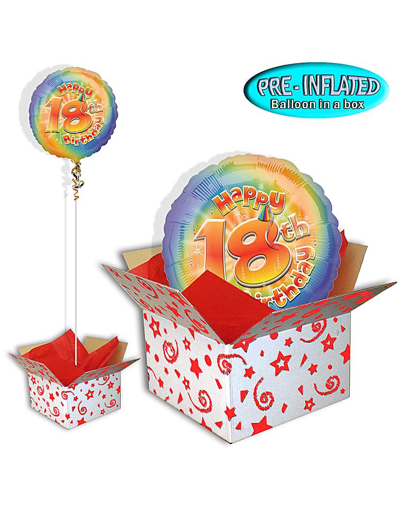 Happy 18th Birthday Balloon In A Box Happy 18th Birthday Balloon In A Box