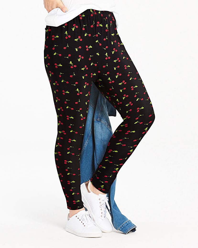 Cherry Print Jersey Leggings Cherry Print Jersey Leggings