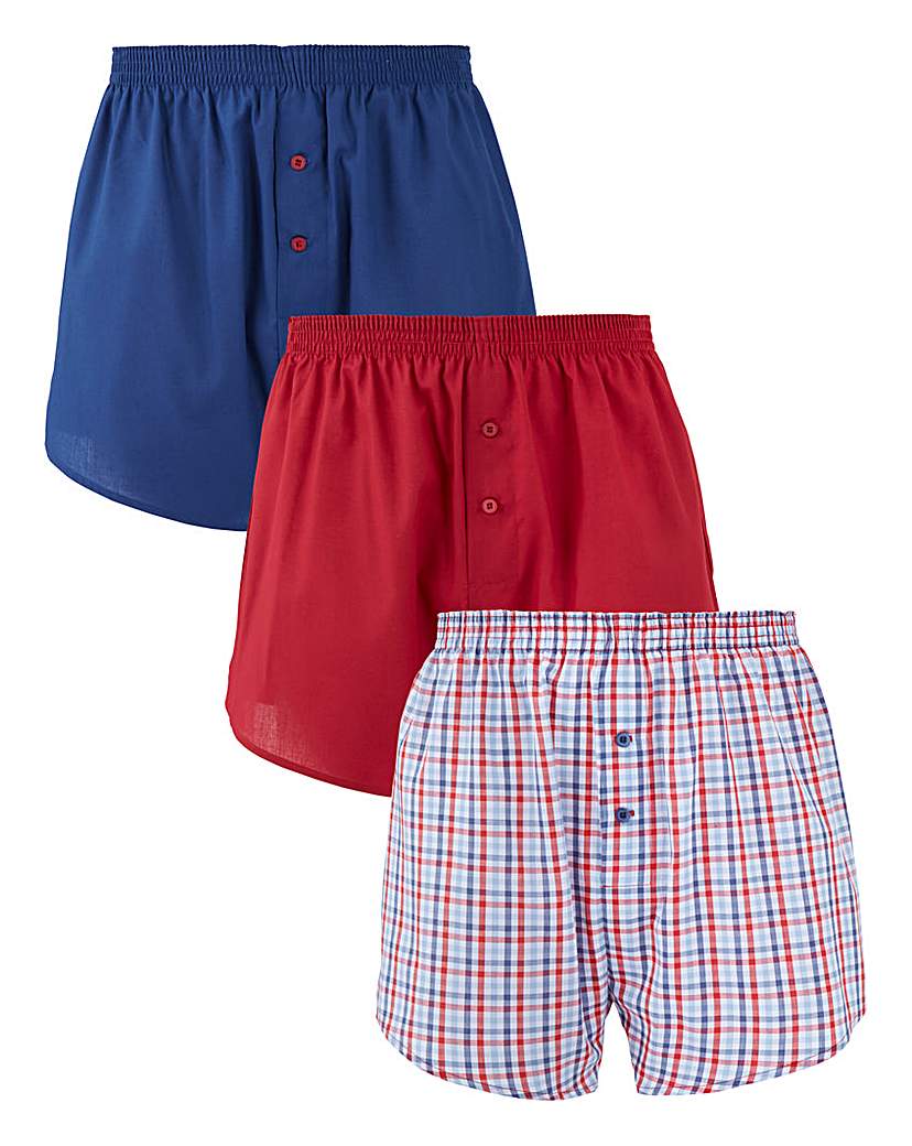 Southbay Pack Of 3 Woven Boxers Southbay Pack Of 3 Woven Boxers