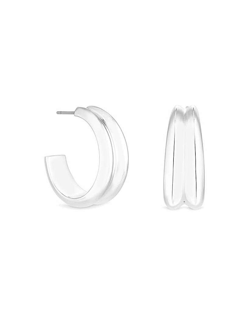 Inicio Recycled Curved Hoop Earrings