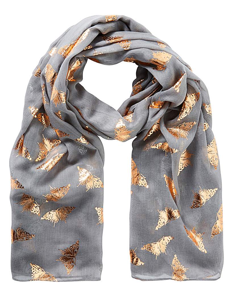 Butterfly Foil Print Scarf Butterfly Foil Print Scarf