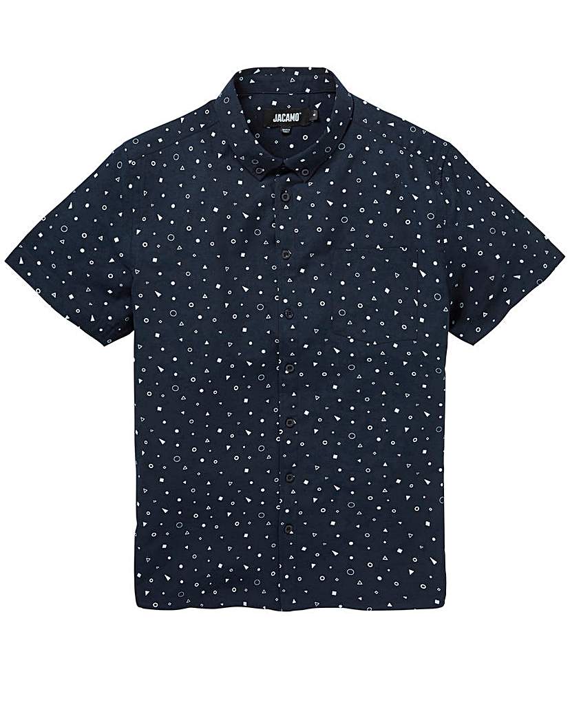 Jacamo Geo S/S Printed Shirt Long at Jacamo Jacamo Geo S/S Printed Shirt Long.