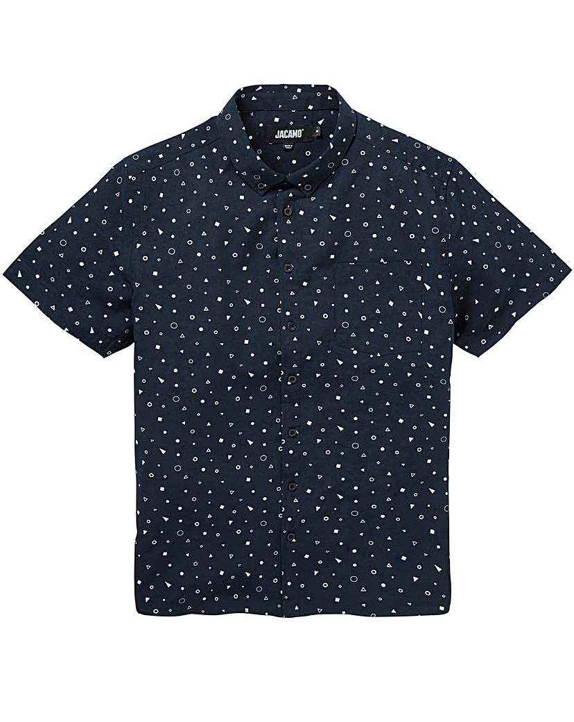 Jacamo Geo S/S Printed Shirt Long at Jacamo Jacamo Geo S/S Printed Shirt Long.
