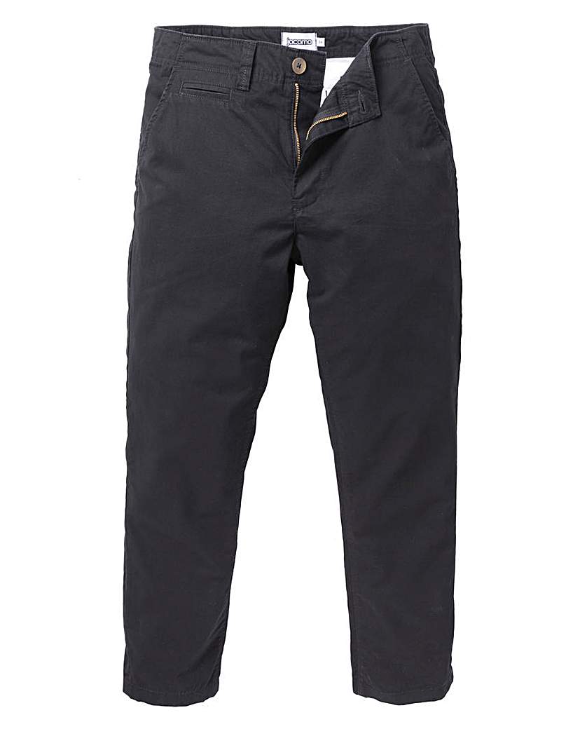 Jacamo Black Stretch Tapered Chino 33in Jacamo Black Stretch Tapered Chino 33in