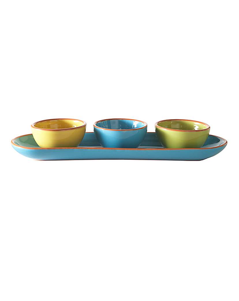 Sardinia Set 3 Mini Bowls and Tray Sardinia Set 3 Mini Bowls and Tray
