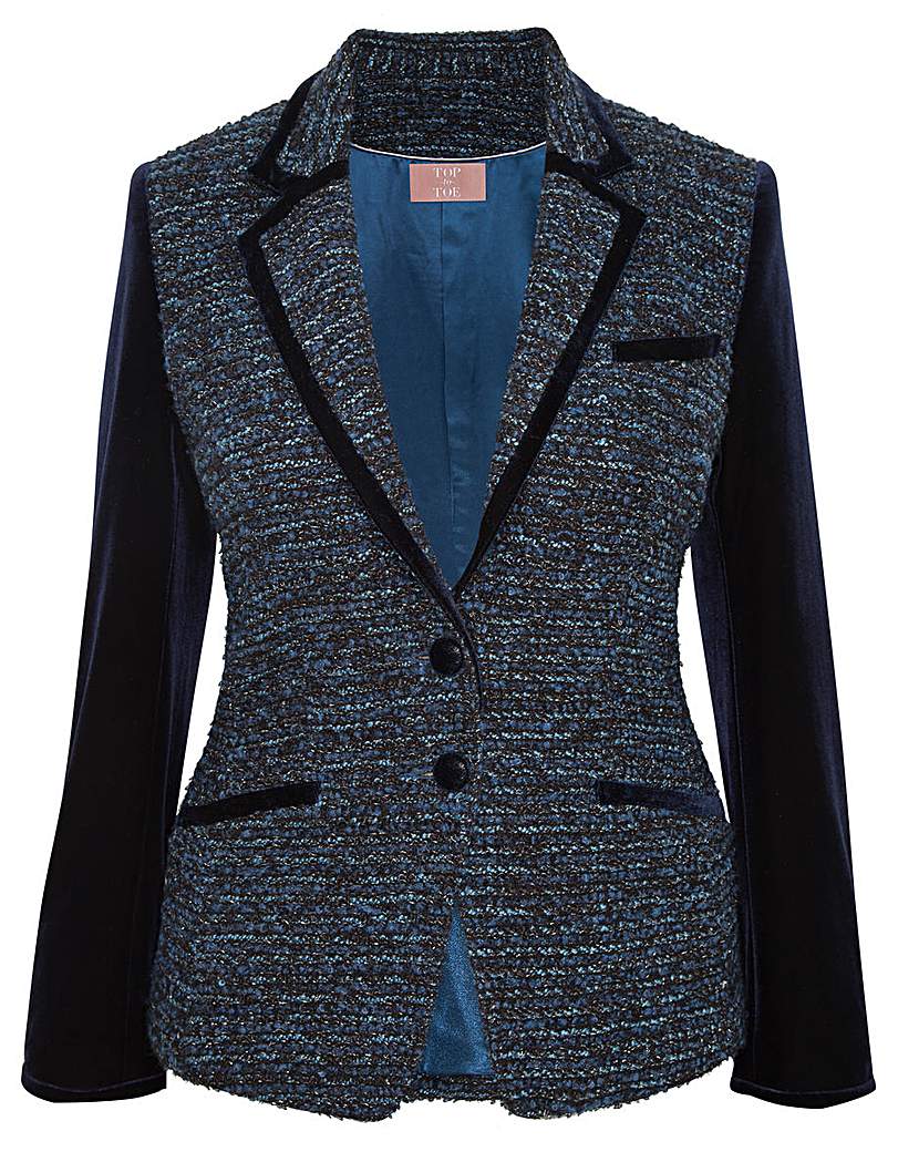 Top to Toe Velvet Trim Tailored Jacket Top to Toe Velvet Trim Tailored Jacket