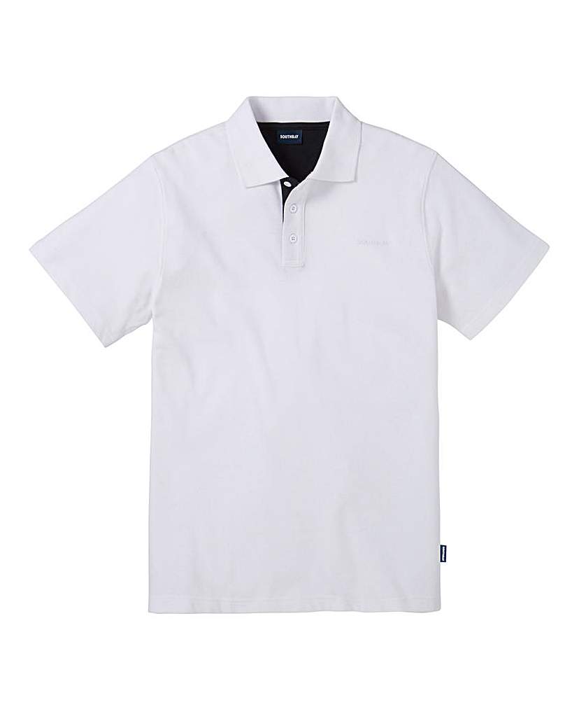 Southbay Unisex White S/S Polo Shirt Southbay Unisex White S/S Polo Shirt