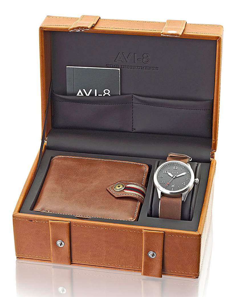 AVI-8 Gents Watch and Wallet Gift Set AVI-8 Gents Watch and Wallet Gift Set