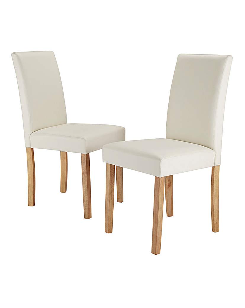 Mia Faux Leather Pair of Dining Chairs Mia Faux Leather Pair of Dining Chairs